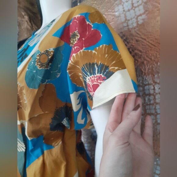 Zara Autumnal Floral Abstract Maxi Dress - Picture 7 of 16